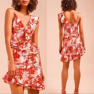 C/MEO COLLECTIVE Entice Floral print Ruffle Dress
